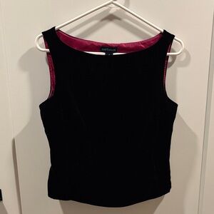 Black Velvet Sleeveless Top by Ann Taylor